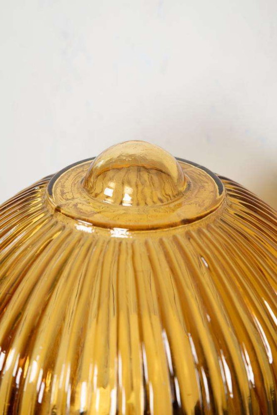 Image 1 of Vintage glazen mushroom wandlamp, Fåglavik glass wall scone