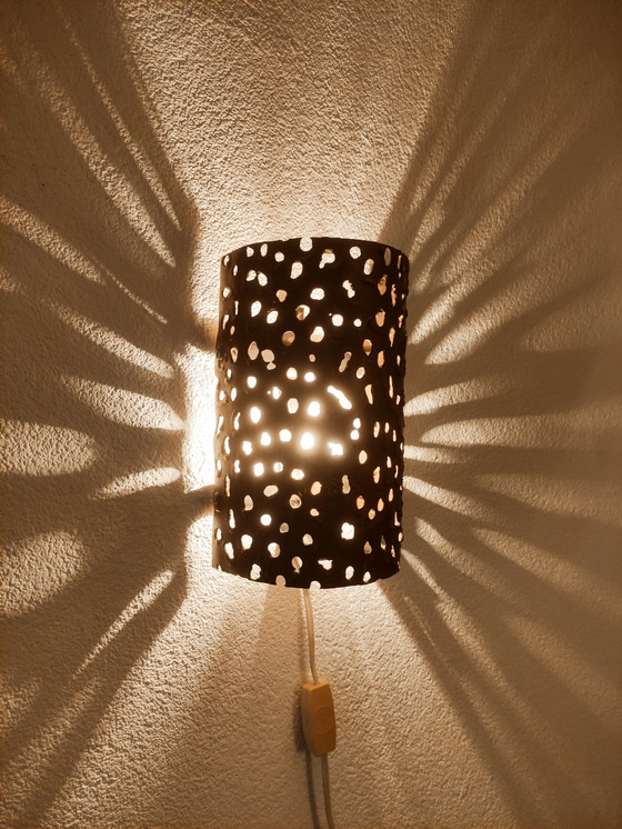 Image 1 of Vintage koperen wandlamp