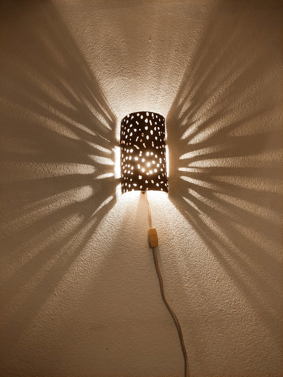 Image 1 of Vintage koperen wandlamp