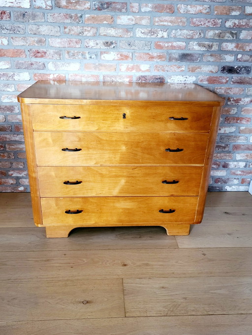 Vintage Dressing Table Of Commode Met Spiegel, Jaren 60