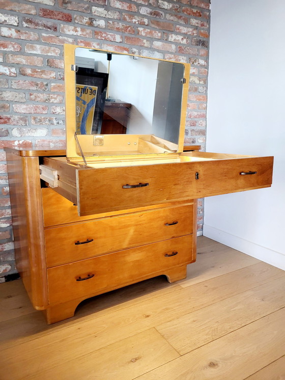 Image 1 of Vintage Dressing Table Of Commode Met Spiegel, Jaren 60