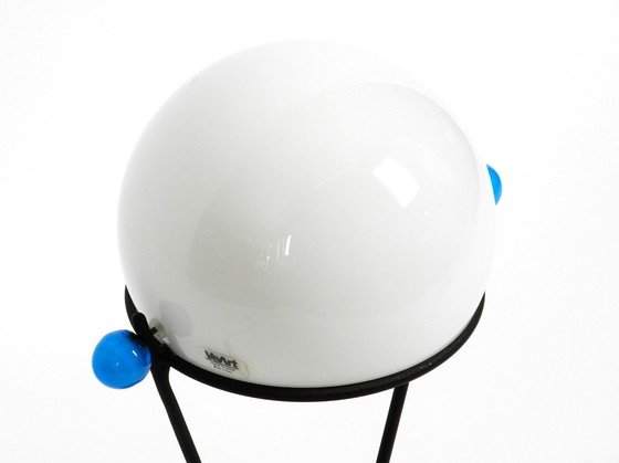 Image 1 of Zeer zeldzame Italiaanse tafellamp uit 1980 van Veart met Murano glazen kap in post modern design