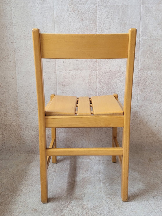 Image 1 of 4x Vintage Beuken Stoelen