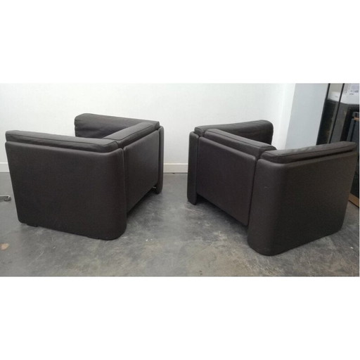 Paar vintage "le capanelle" fauteuils van Tito Agnioli voor Poltrona Frau, 1980