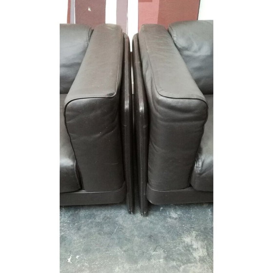 Image 1 of Paar vintage "le capanelle" fauteuils van Tito Agnioli voor Poltrona Frau, 1980