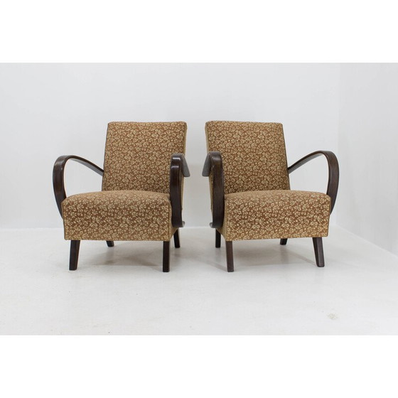 Image 1 of Set van 2 Art Deco vintage fauteuils door Jindrich Halabala, jaren 1940