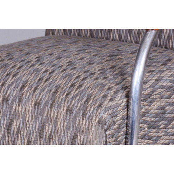 Image 1 of Vintage Bauhaus fauteuil in chroomstaal en beuken voor Mücke-Melder, Tsjecho-Slowakije 1930