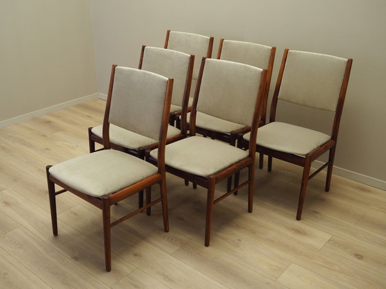 Image 1 of Set van zes mahoniehouten stoelen, Deens ontwerp, 1970S, Fabrikant: Skovby Møbelfabrik