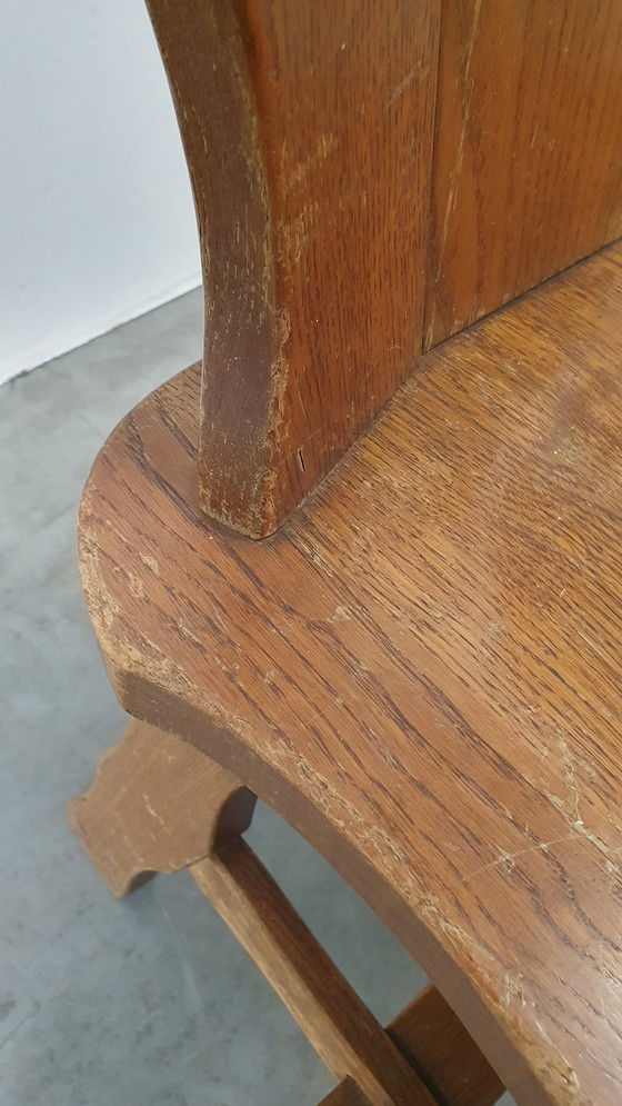 Image 1 of Brutalist eiken stoel