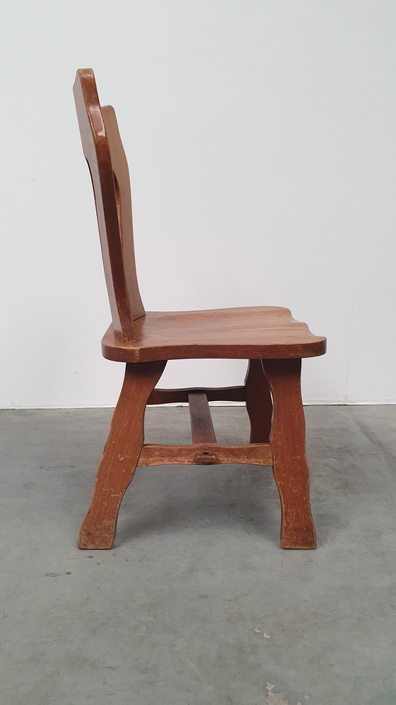 Image 1 of Brutalist eiken stoel