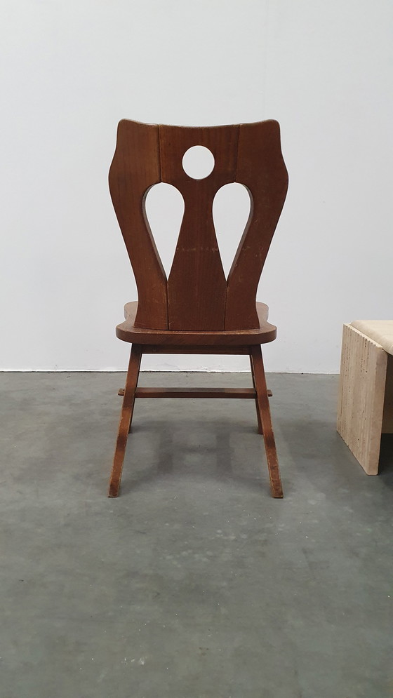 Image 1 of Brutalist eiken stoel