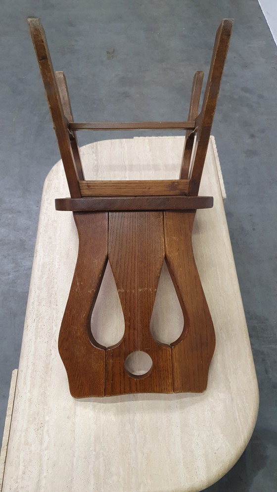 Image 1 of Brutalist eiken stoel