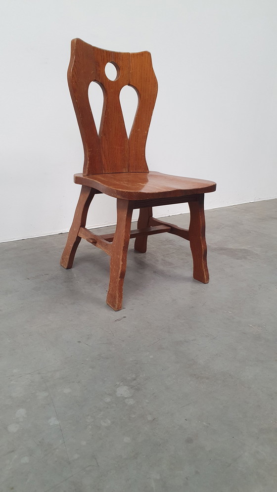 Image 1 of Brutalist eiken stoel