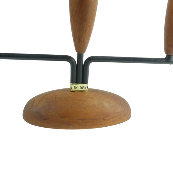 Image 1 of Vintage teakhouten kandelaar Lüthje Denemarken 1960