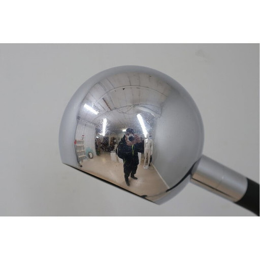 Vintage verstelbare vloerlamp in verchroomd metaal van Targetti Sankey, Italië 1970