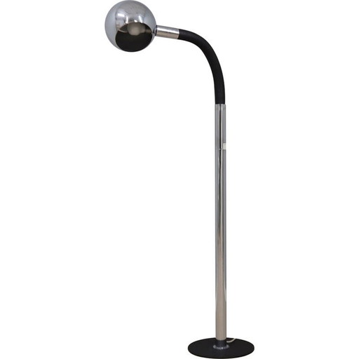 Vintage verstelbare vloerlamp in verchroomd metaal van Targetti Sankey, Italië 1970
