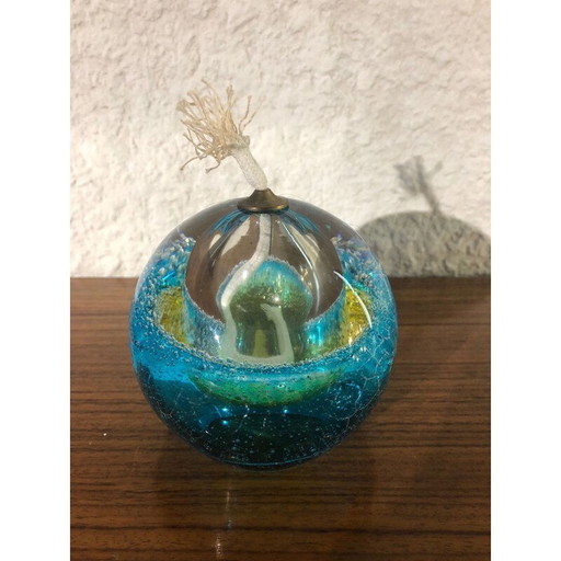 Vintage geblazen glazen olielamp, 1970