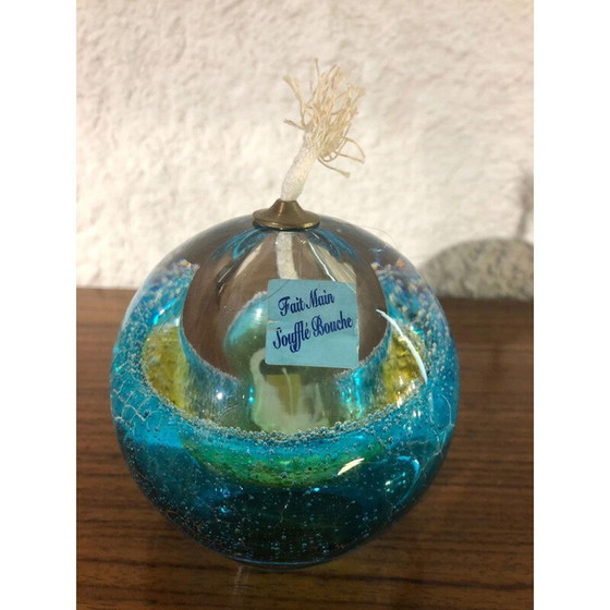 Image 1 of Vintage geblazen glazen olielamp, 1970