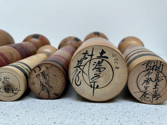 Image 1 of 7x Traditionele Kokeshi Poppen