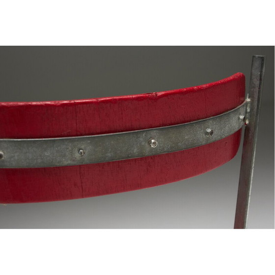 Image 1 of Vintage industriële houten stoelen, jaren 1940