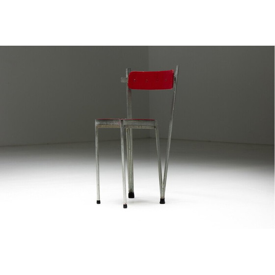 Image 1 of Vintage industriële houten stoelen, jaren 1940