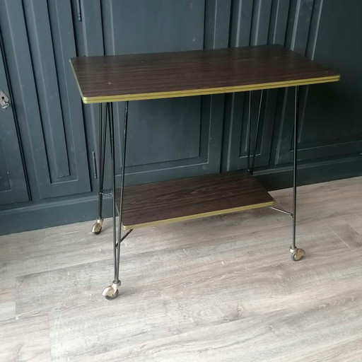 Mid Century Bijzettafel/Dranken Trolley