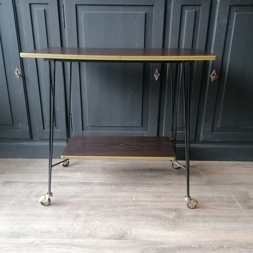 Mid Century Bijzettafel/Dranken Trolley