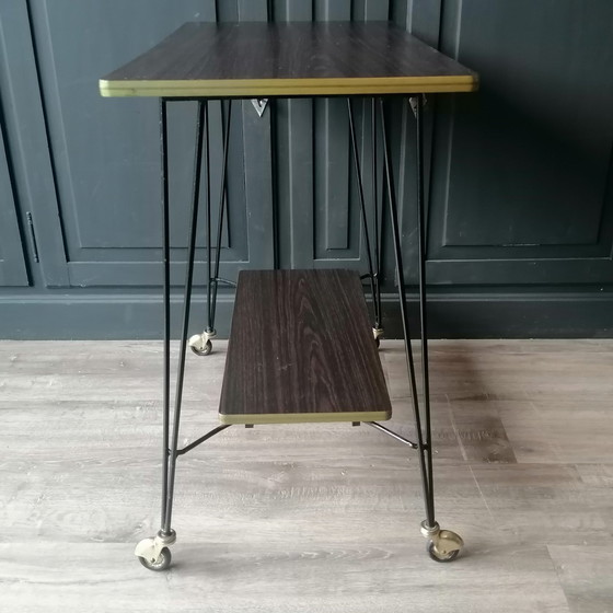Image 1 of Mid Century Bijzettafel/Dranken Trolley