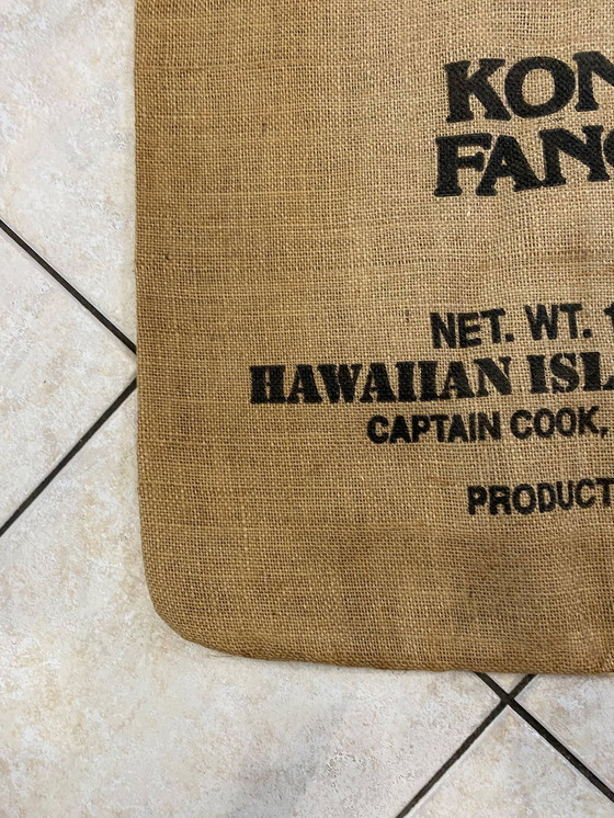 Image 1 of Echte Vintage Captain Cook Hawaiian Islands Coffee Usa Jute Tas
