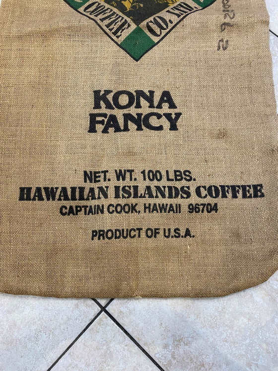 Image 1 of Echte Vintage Captain Cook Hawaiian Islands Coffee Usa Jute Tas