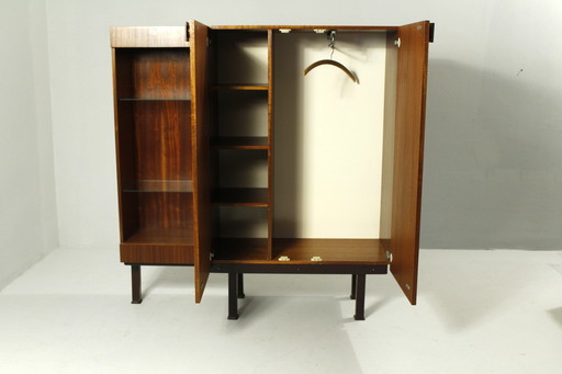 Mahoniehouten dressoir met boekenkast uit 1970S