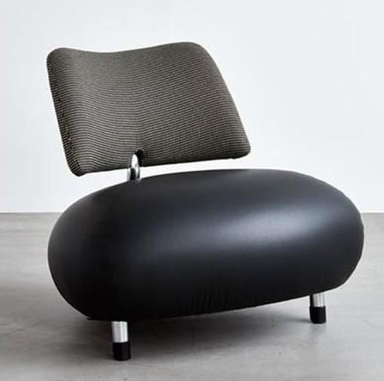 Image 1 of Leolux Pallone zwarte fauteuil