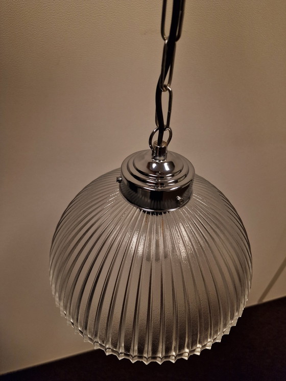 Image 1 of Vintage Glazen Hanglamp