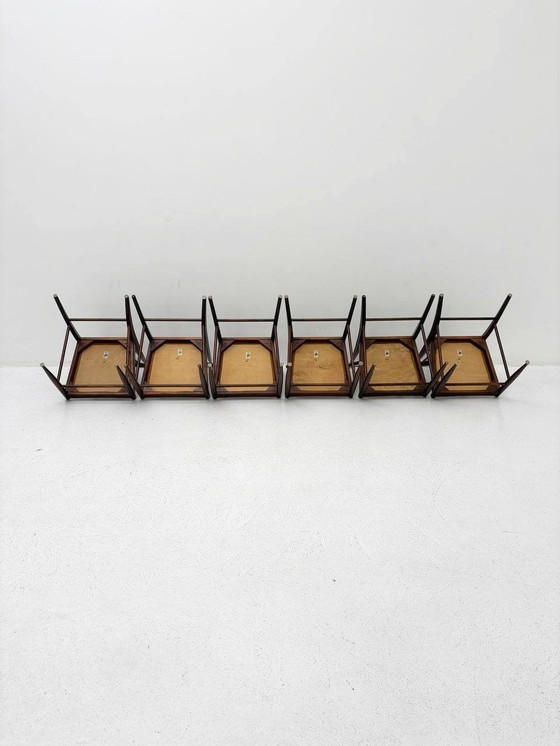 Image 1 of Set van 6 eetkamerstoelen van Kerstin Horlin Holmquist voor Asko, Finland, 1970