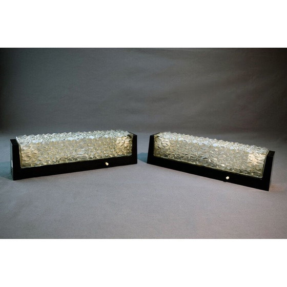 Image 1 of Paar vintage wandlampen van bakeliet en glas, 1930