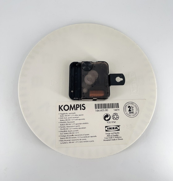 Image 1 of Vintage, retro, Ikea "Kompis" wandklok Memphis stijl