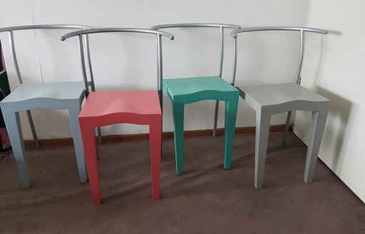 4X Philippe Starck Kartell Stoelen