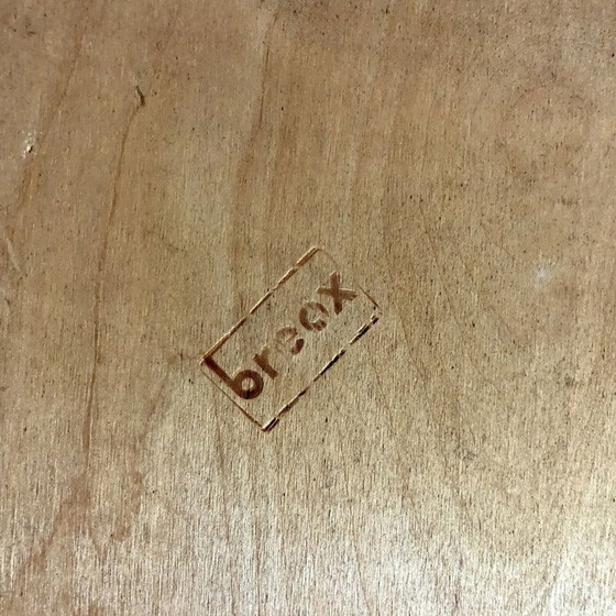 Image 1 of Set van 5 Scandinavische vintage stoelen in hout en zwart kunstleer, Zweden 1960