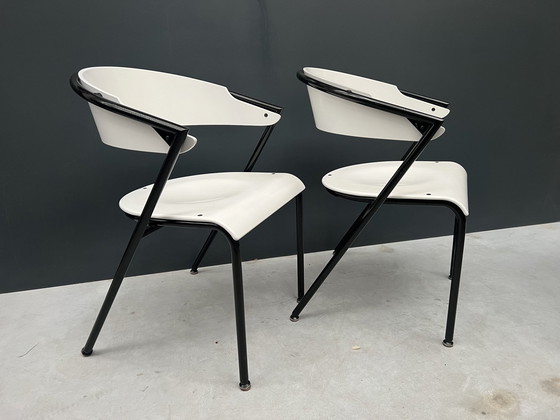 Image 1 of 4 jaren 80 stoelen, Memphis stijl