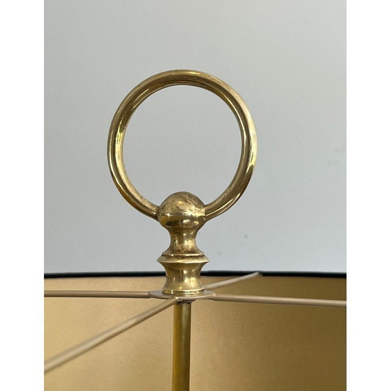 Image 1 of Paar vintage vloerlampen in geborsteld staal en messing