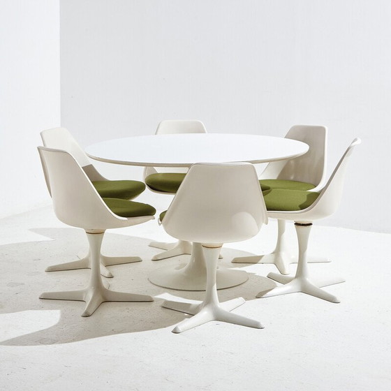 Image 1 of Vintage Space Age eetset van metaal en kunststof van Maurice Burke voor Arkana, 1960