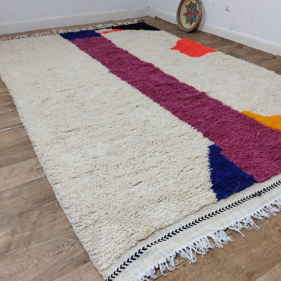 Image 1 of Handmade Multicolored Berber Wool Rug - Handgemaakte Meerkleurige Berber Wollen Tapijt