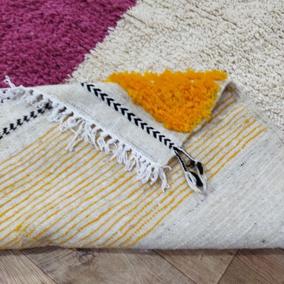 Image 1 of Handmade Multicolored Berber Wool Rug - Handgemaakte Meerkleurige Berber Wollen Tapijt