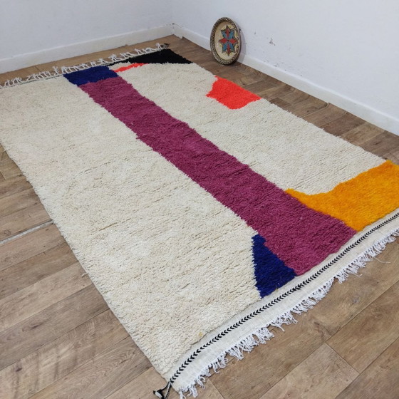 Image 1 of Handmade Multicolored Berber Wool Rug - Handgemaakte Meerkleurige Berber Wollen Tapijt