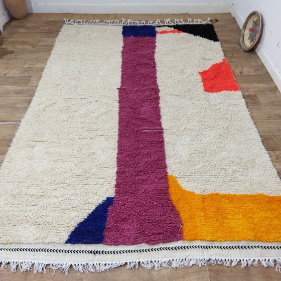 Image 1 of Handmade Multicolored Berber Wool Rug - Handgemaakte Meerkleurige Berber Wollen Tapijt