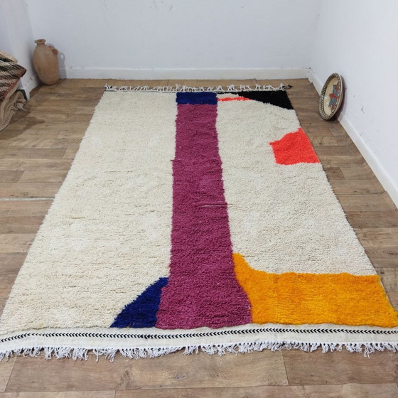 Image 1 of Handmade Multicolored Berber Wool Rug - Handgemaakte Meerkleurige Berber Wollen Tapijt