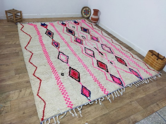 Image 1 of Handgemaakte Berber Vloerkleed Van Wol - Handgemaakte Berber Vloerkleed Van Wol