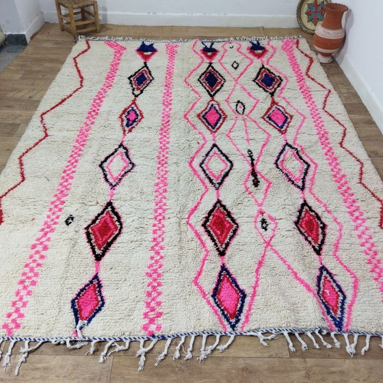 Image 1 of Handgemaakte Berber Vloerkleed Van Wol - Handgemaakte Berber Vloerkleed Van Wol