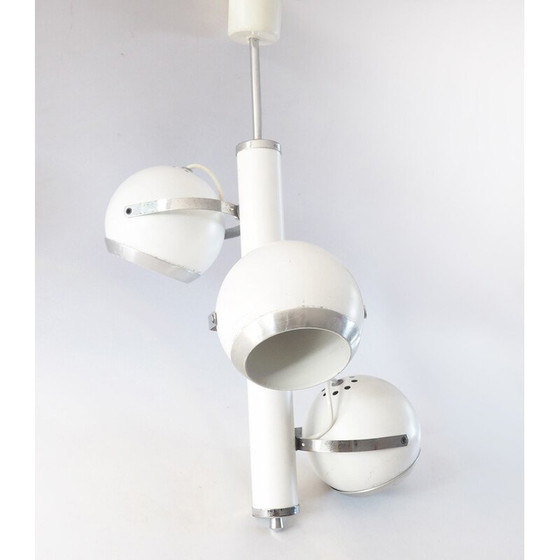 Image 1 of Vintage oogbol hanglamp met 3 spots, 1970