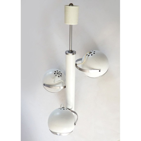 Image 1 of Vintage oogbol hanglamp met 3 spots, 1970